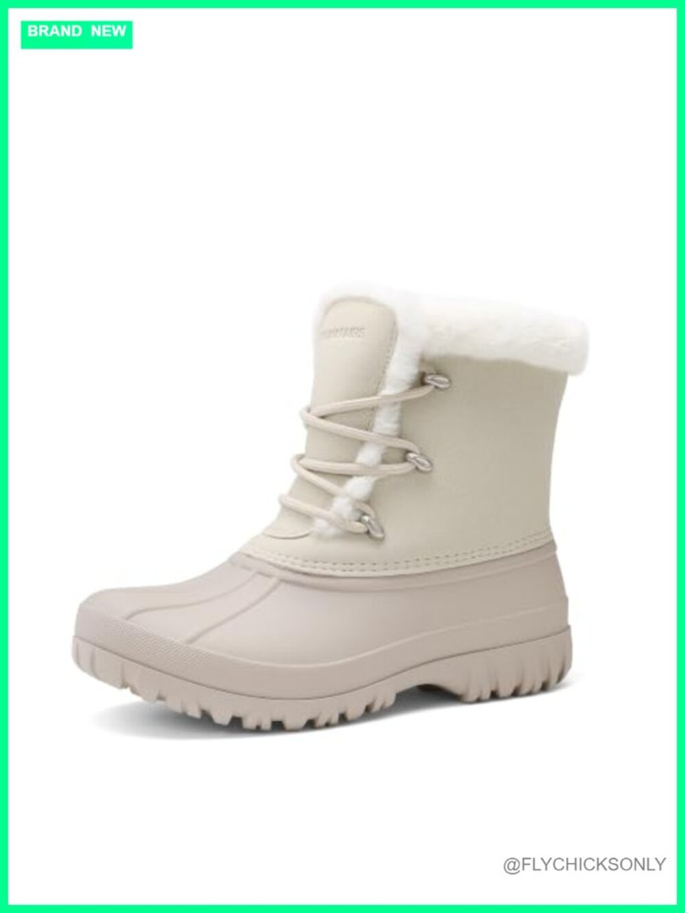 Women's Waterproof Insulated Snow Duck Boots Faux Fur Lined Winter